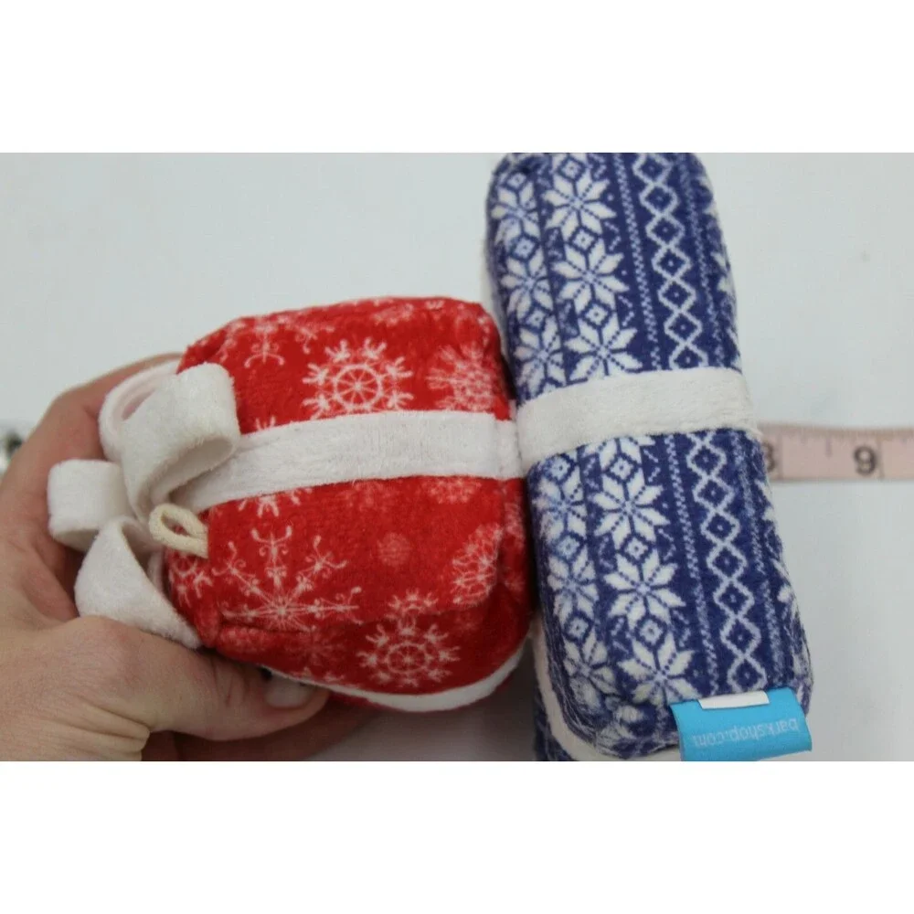 Bark Box Stacked Christmas Holiday Gift Boxes Squeaky Toy Dog 6